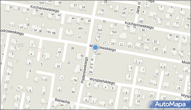 Pruszcz Gdański, Paderewskiego Ignacego Jana, 8h, mapa Pruszcz Gdański