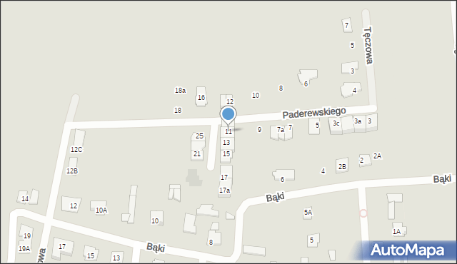 Pruszków, Paderewskiego Ignacego Jana, 11, mapa Pruszków
