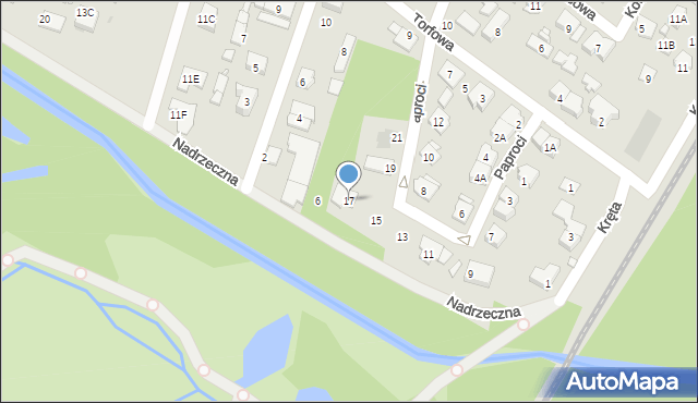 Pruszków, Paproci, 17, mapa Pruszków