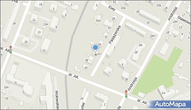 Pruszków, Pasażerska, 36, mapa Pruszków