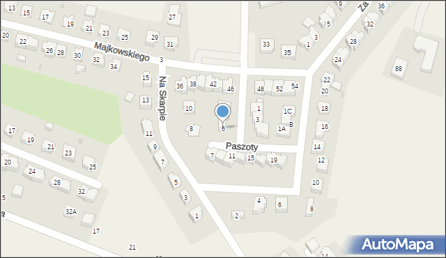 Przodkowo, Paszoty Józefa, ks., 6, mapa Przodkowo