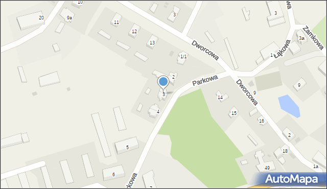 Przytoczna, Parkowa, 3, mapa Przytoczna