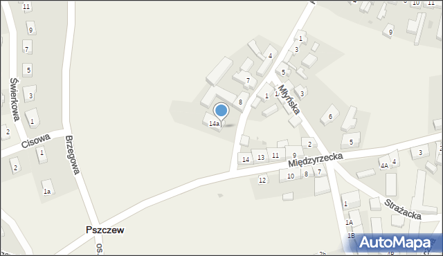 Pszczew, Pasieka, 9, mapa Pszczew