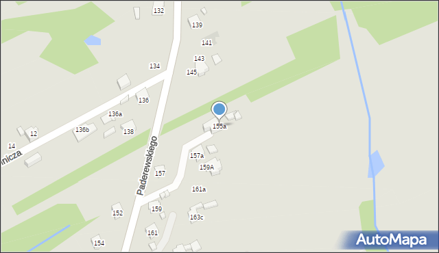 Pszów, Paderewskiego Ignacego Jana, 155a, mapa Pszów