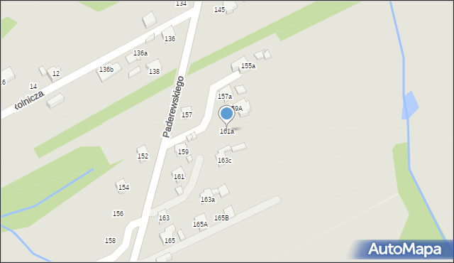 Pszów, Paderewskiego Ignacego Jana, 161a, mapa Pszów