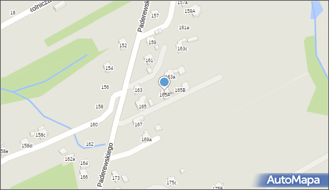 Pszów, Paderewskiego Ignacego Jana, 165A, mapa Pszów