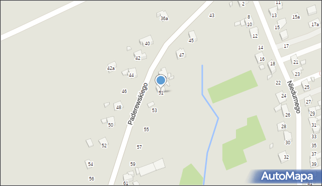 Pszów, Paderewskiego Ignacego Jana, 51, mapa Pszów