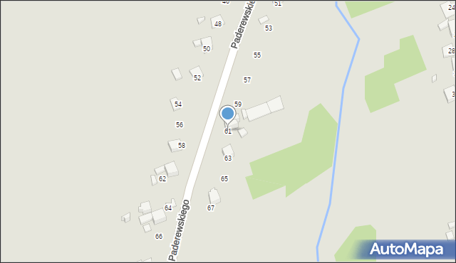 Pszów, Paderewskiego Ignacego Jana, 61, mapa Pszów