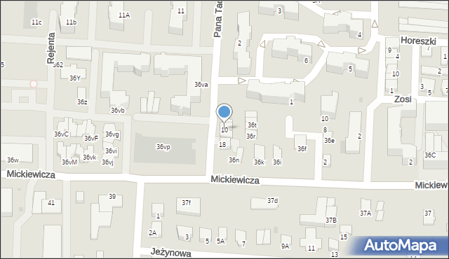 Pułtusk, Pana Tadeusza, 10, mapa Pułtusk