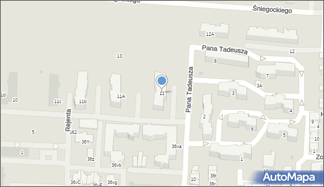 Pułtusk, Pana Tadeusza, 11, mapa Pułtusk