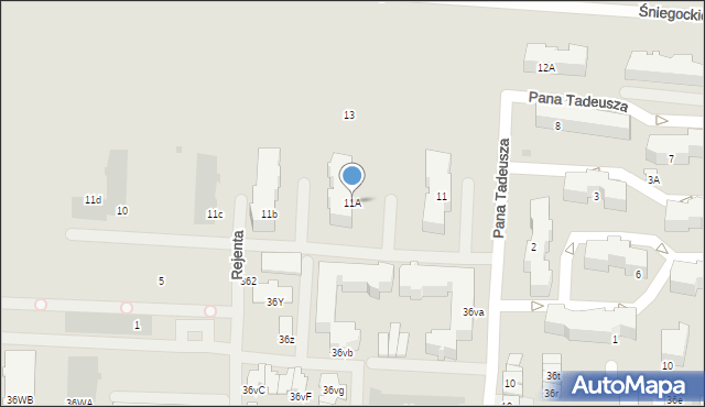 Pułtusk, Pana Tadeusza, 11A, mapa Pułtusk