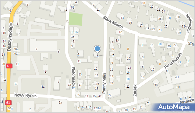 Pułtusk, Panny Marii, 6, mapa Pułtusk