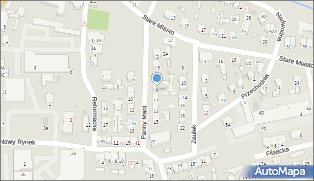 Pułtusk, Panny Marii, 9, mapa Pułtusk