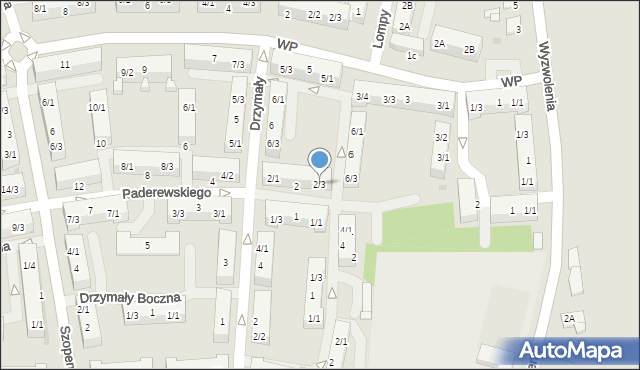 Pyskowice, Paderewskiego Ignacego Jana, 2/3, mapa Pyskowice