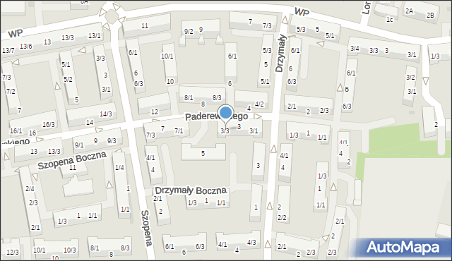 Pyskowice, Paderewskiego Ignacego Jana, 3/3, mapa Pyskowice