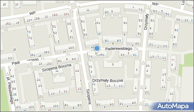 Pyskowice, Paderewskiego Ignacego Jana, 7/2, mapa Pyskowice