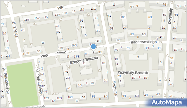 Pyskowice, Paderewskiego Ignacego Jana, 9/2, mapa Pyskowice
