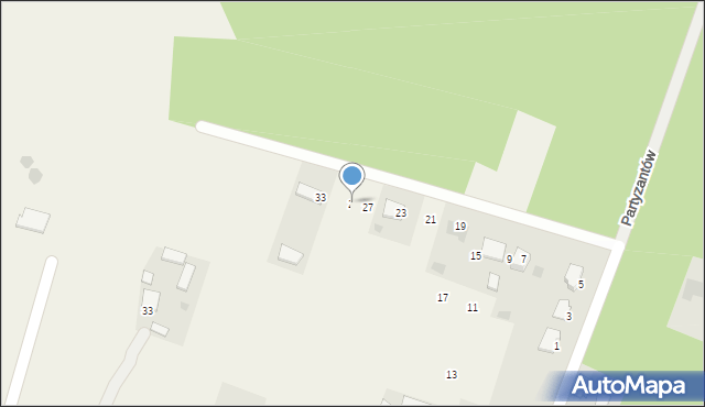 Pysznica, Partyzantów, 29, mapa Pysznica