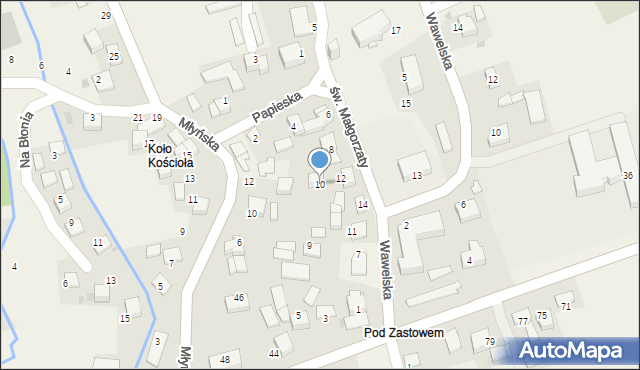 Raciborowice, Papieska, 10, mapa Raciborowice