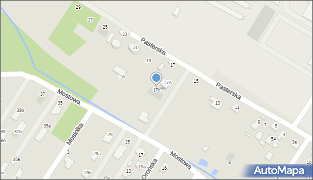 Radom, Pasterska, 17c, mapa Radomia