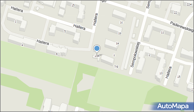 Radom, Paderewskiego Ignacego Jana, 13A, mapa Radomia