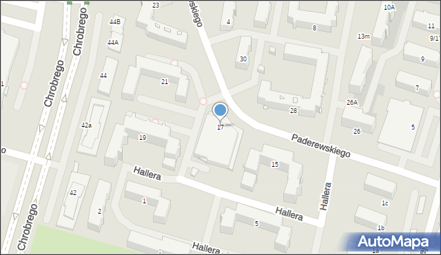 Radom, Paderewskiego Ignacego Jana, 17, mapa Radomia