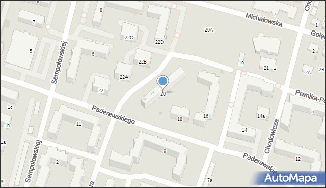 Radom, Paderewskiego Ignacego Jana, 20, mapa Radomia