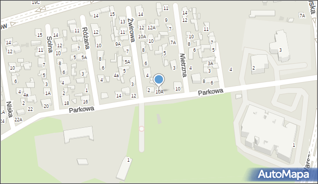 Radom, Parkowa, 10A, mapa Radomia