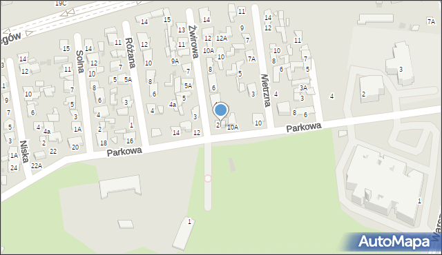 Radom, Parkowa, 10B, mapa Radomia