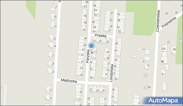 Radom, Paryska, 38, mapa Radomia