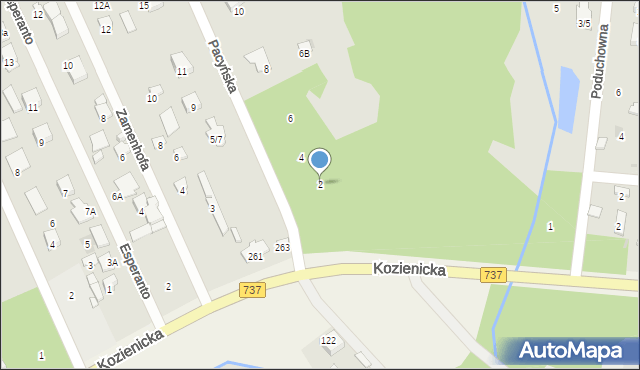 Radom, Pacyńska, 2, mapa Radomia