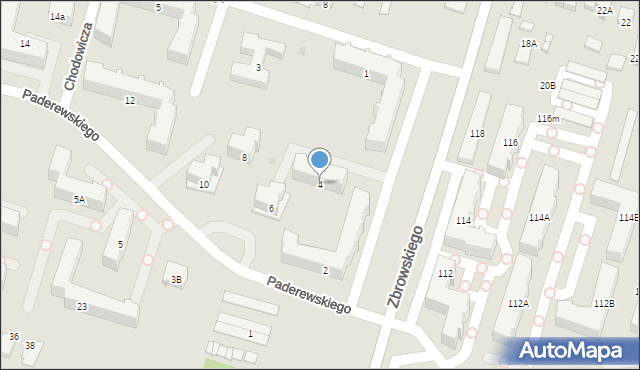 Radom, Paderewskiego Ignacego Jana, 4, mapa Radomia