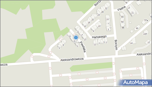 Radom, Pawlaka Zacheusza, 3, mapa Radomia