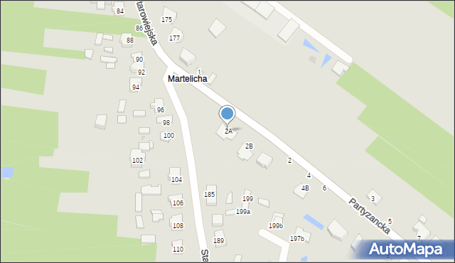 Radomsko, Partyzancka, 2A, mapa Radomsko