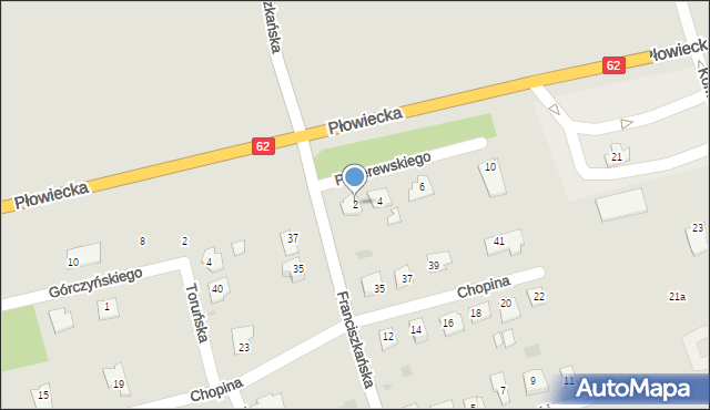 Radziejów, Paderewskiego Ignacego Jana, 2, mapa Radziejów