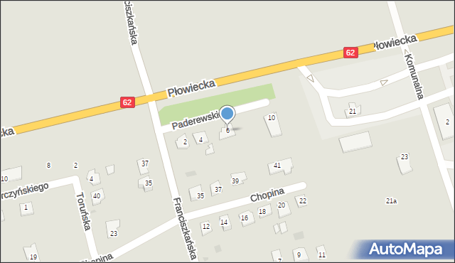 Radziejów, Paderewskiego Ignacego Jana, 6, mapa Radziejów