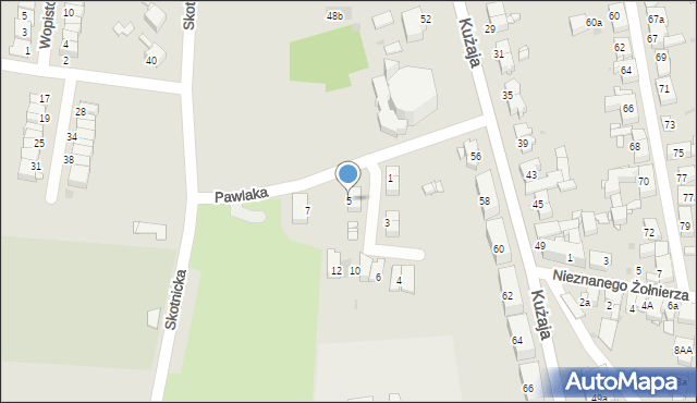 Radzionków, Pawlaka Edwarda, ks., 5, mapa Radzionków