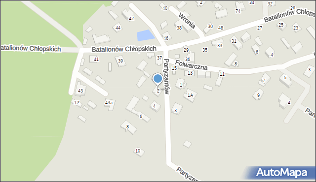 Radzymin, Partyzantów, 2, mapa Radzymin