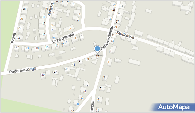 Rawicz, Paderewskiego Ignacego Jana, 35, mapa Rawicz