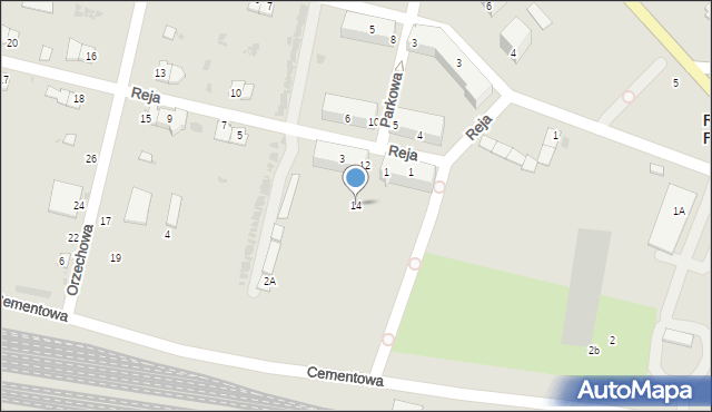 Rejowiec Fabryczny, Parkowa, 14, mapa Rejowiec Fabryczny