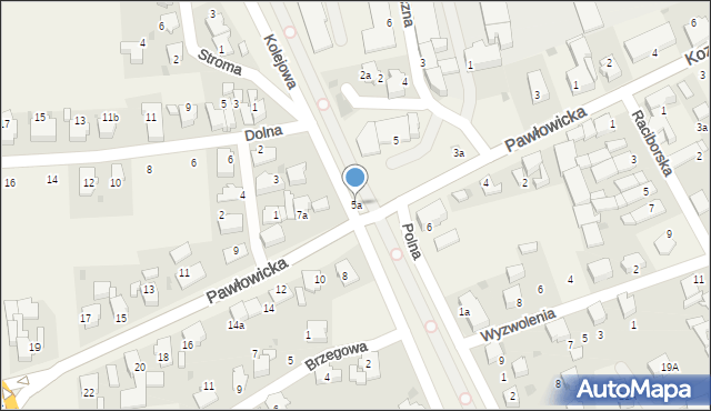 Reńska Wieś, Pawłowicka, 5a, mapa Reńska Wieś