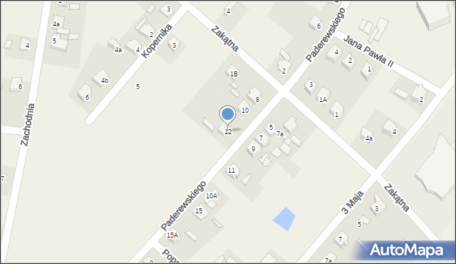 Rogów, Paderewskiego Ignacego Jana, 14, mapa Rogów