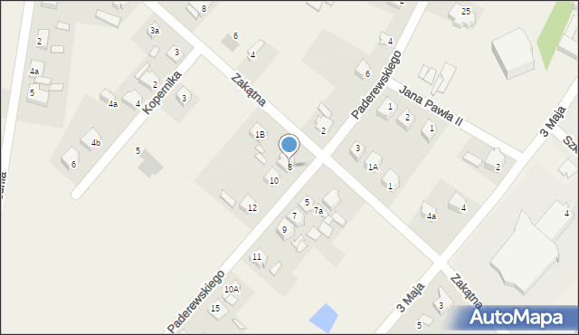 Rogów, Paderewskiego Ignacego Jana, 8, mapa Rogów