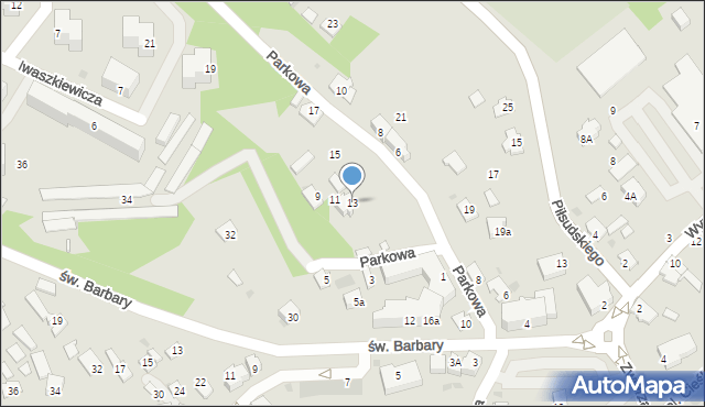 Ropczyce, Parkowa, 13, mapa Ropczyce