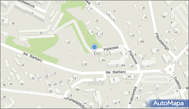 Ropczyce, Parkowa, 5, mapa Ropczyce