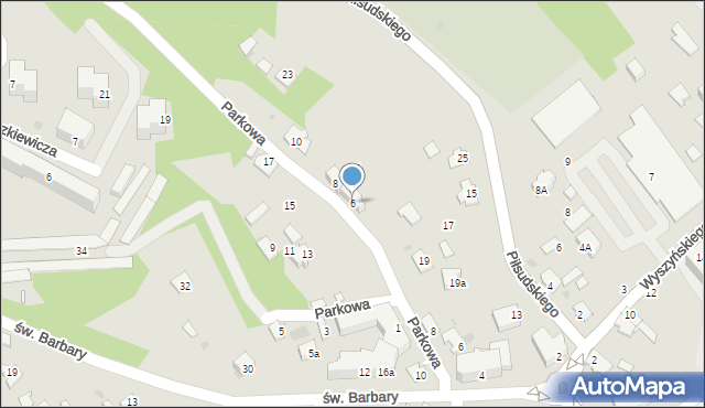 Ropczyce, Parkowa, 6, mapa Ropczyce