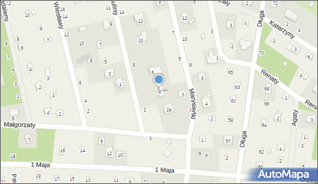 Rosanów, Pauliny, 4, mapa Rosanów