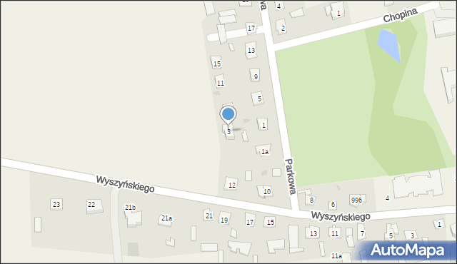 Rościszewo, Parkowa, 3, mapa Rościszewo