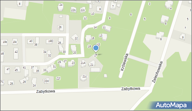 Rozalin, Parkowa, 17, mapa Rozalin
