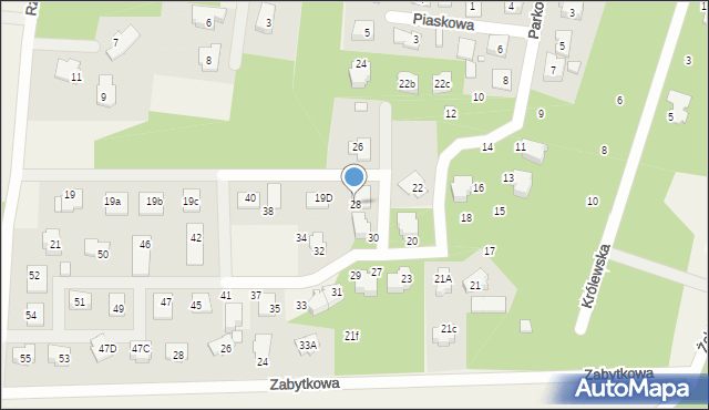 Rozalin, Parkowa, 28, mapa Rozalin